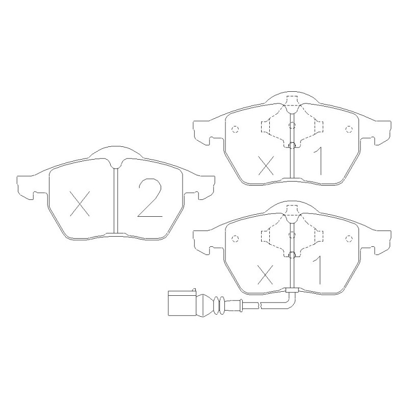 GT2i Race Rear brake pads for VOLKSWAGEN Golf IV 1.8i 20V Turbo, 1.9 TDi 150 hp, 2.3i VR5, 2.8i V6 1997-03 - Brake calipers Ate - GT-PR1884T - 3661768553251