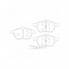 GT2i Race Rear brake pads for VOLKSWAGEN Golf IV 1.8i 20V Turbo, 1.9 TDi 150 hp, 2.3i VR5, 2.8i V6 1997-03 - Brake calipers Ate