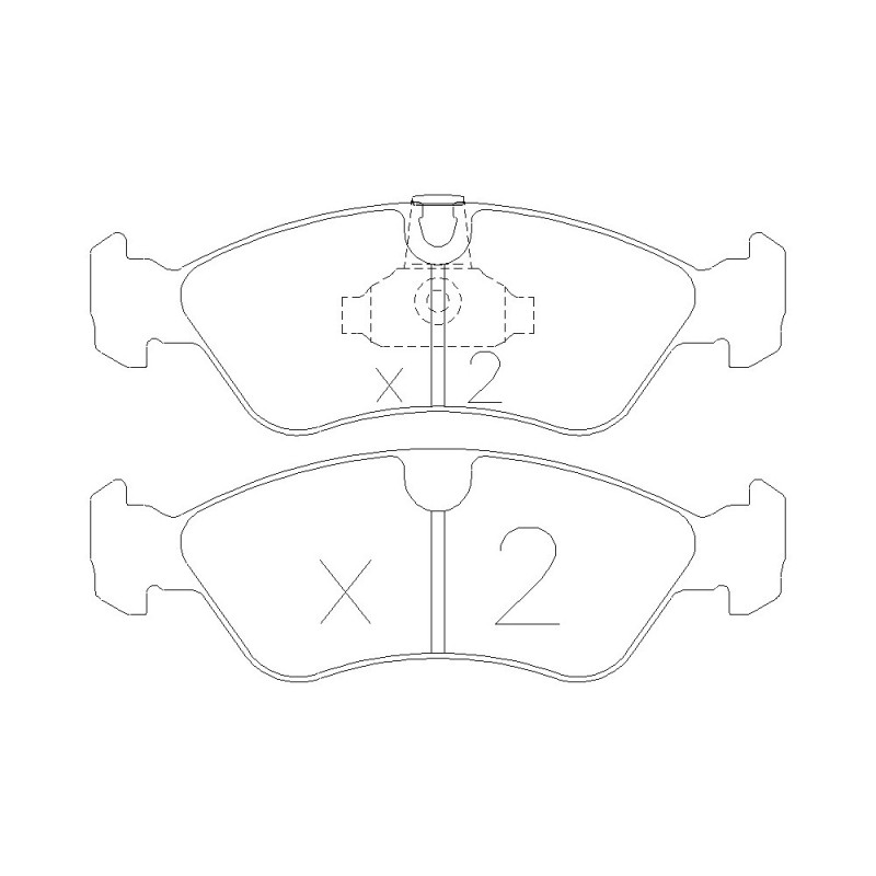 Pastiglie freno anteriori GT2i Race per OPEL Kadett ( E ) 2.0i, 2.0i 16V Gr N - Pinze freno Ate - GT-PR2170T - 3661768553299