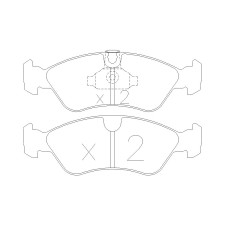 Pastiglie freno anteriori GT2i Race per OPEL Kadett ( E ) 2.0i, 2.0i 16V Gr N - Pinze freno Ate - GT-PR2170T - 3661768553299