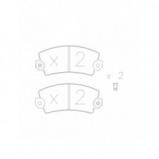Pastiglie freno anteriori GT2i Club per PEUGEOT 304 Cabrio (_04B_) 1.5 89cv 1970-03-01-1976-07-01