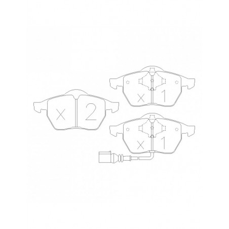 GT2i Club Front brake pads for VOLKSWAGEN Golf IV 1.8i 20V Turbo, 1.9 TDi 150hp, 2.3i VR5, 2.8i V6 1997-03 - Brake calipers Ate