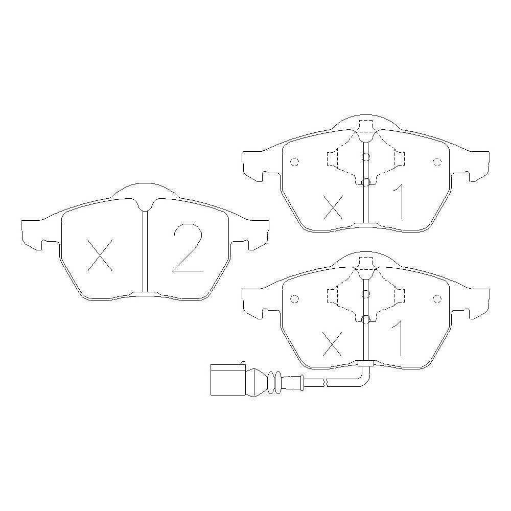 Plaquettes de frein GT2i Club Avant pour VOLKSWAGEN Golf IV 1.8i 20V Turbo, 1.9 TDi 150hp, 2.8i V6 97-03 - Etriers de frein Ate - GT-PC1884 - 3661768552636