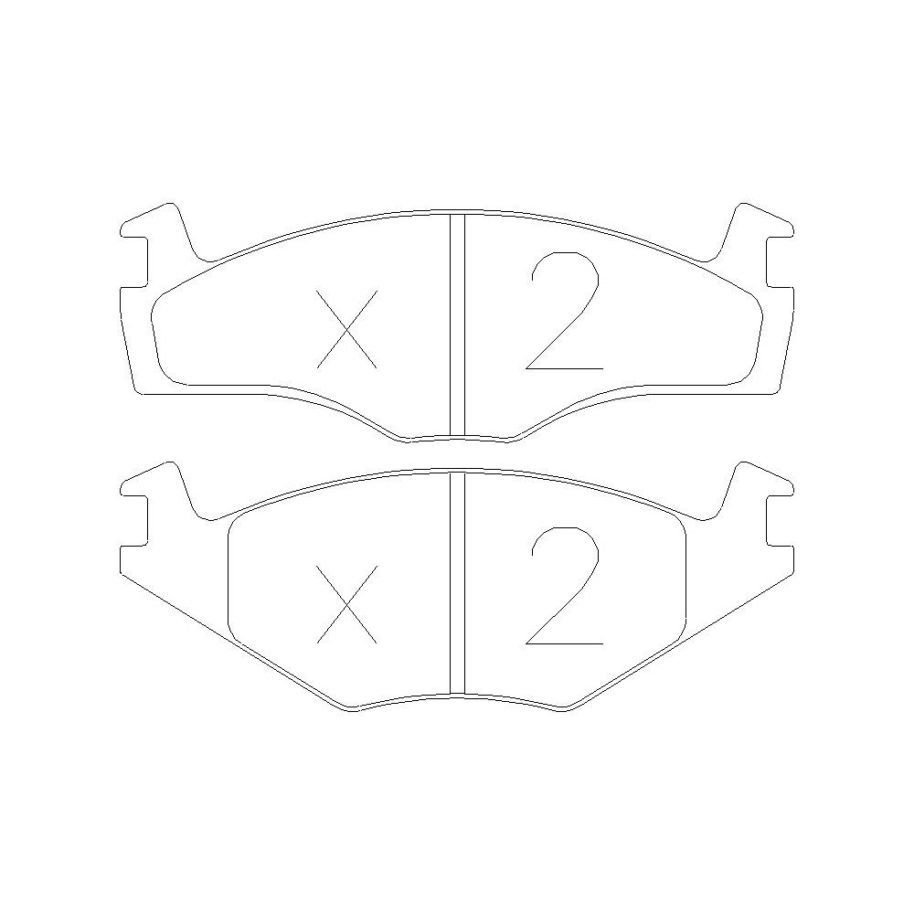 Pastiglie freno anteriori GT2i Race per VOLKSWAGEN Golf II 1.8i GT, 1.8i GTI 1983-91 - Pinze freno KH - GT-PR0470T - 3661768553015