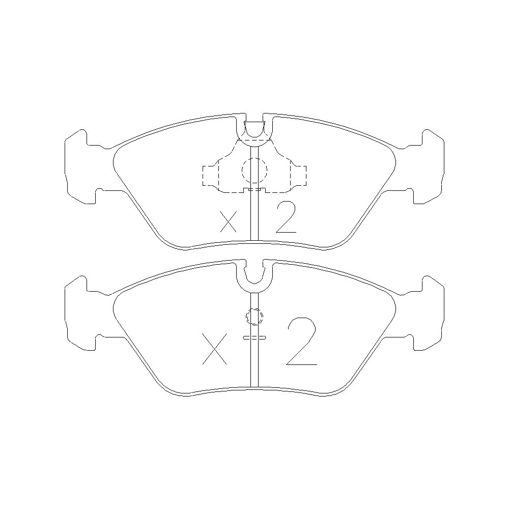 GT2i Race Front brake pads for BMW Serie 3 (E30) M3 Gr N - Brake calipers Ate - GT-PR0930T - 3661768553121