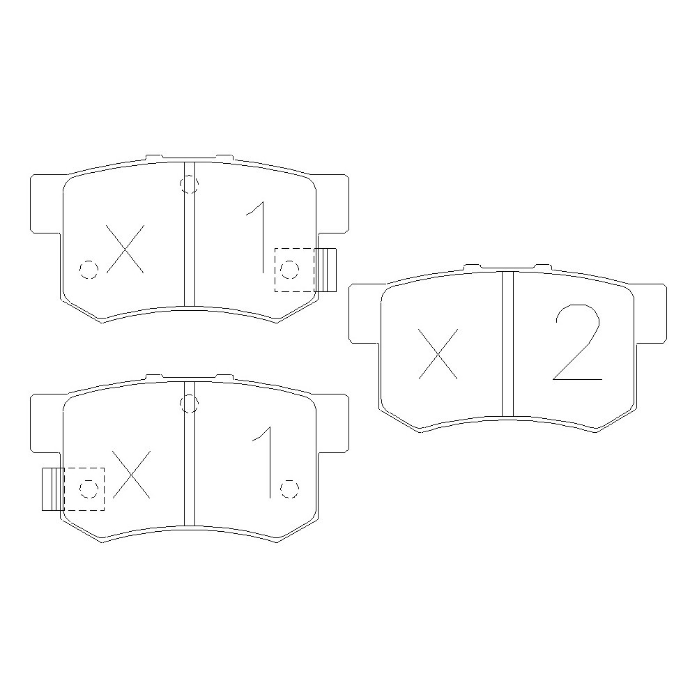 Plaquettes de frein GT2i Race Arrière pour HONDA Civic (EP) 2.0i 16V Type R Gr N - Etriers de frein Akebono - GT-PR1760T - 3661768553237