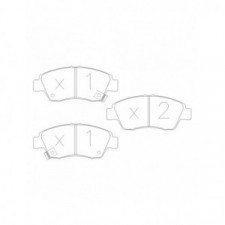 Plaquettes de frein GT2i Race Avant pour HONDA Civic (EG) 1.6i 16V Gr N - Etriers de frein Akebono