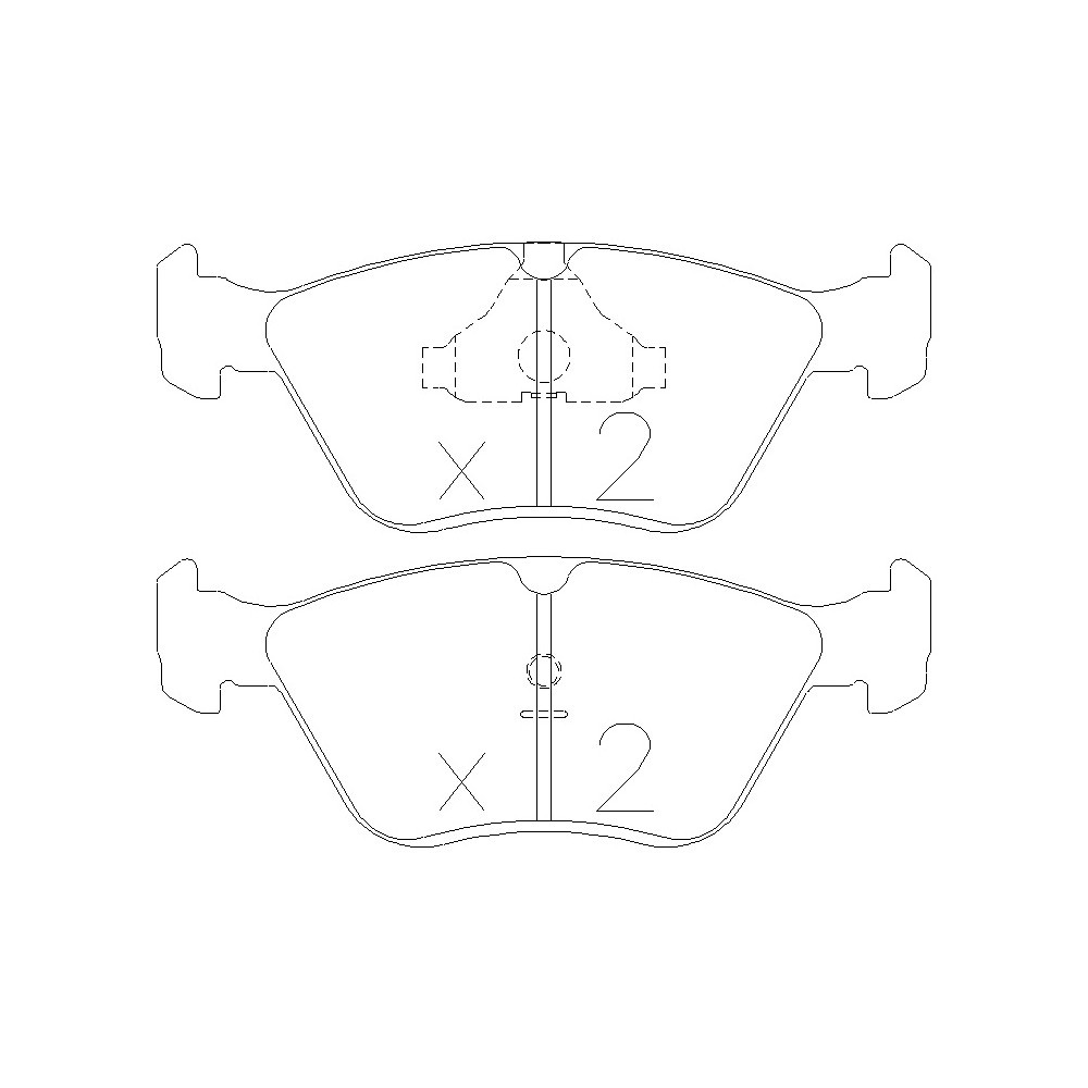 GT2i Race Front brake pads for FORD Sierra 2.0i 16V Turbo RS Cosworth 4wd Gr N - Brake calipers Ate - GT-PR2140T - 3661768553275