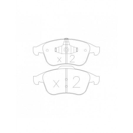 Plaquettes de frein GT2i Race Avant pour RENAULT Megane III 2.0i 16V TCe 180 hp, 2.0 dCi 2008-16 - Etriers de frein Ate 