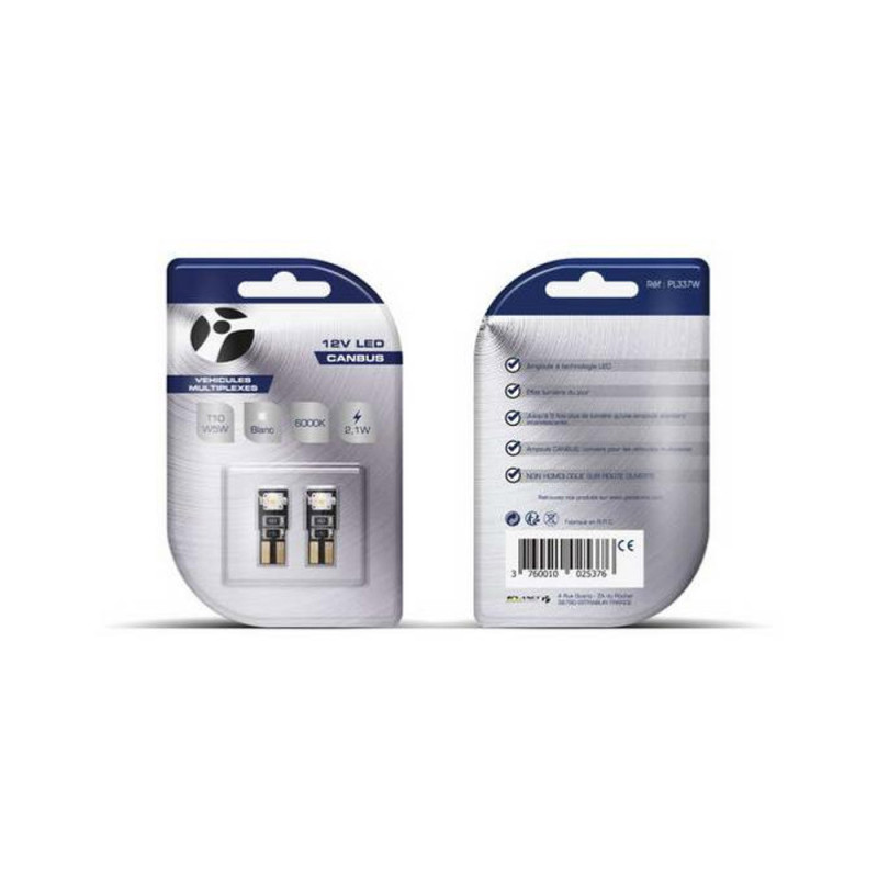 2 LED T10 W5W 2LED wit 12V 2,1W lampen - LI-PL337W - PL337W - 3760010025376