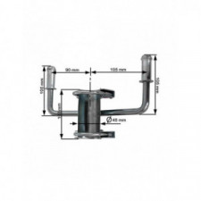 Support tuyau intermédiaire Citroen C3 1.6 HDI