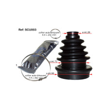 Universele cardanasbalgenkit voor bedrijfsvoertuigen/4X4's - LI-PL7103 - PL7103 - 3760020003333