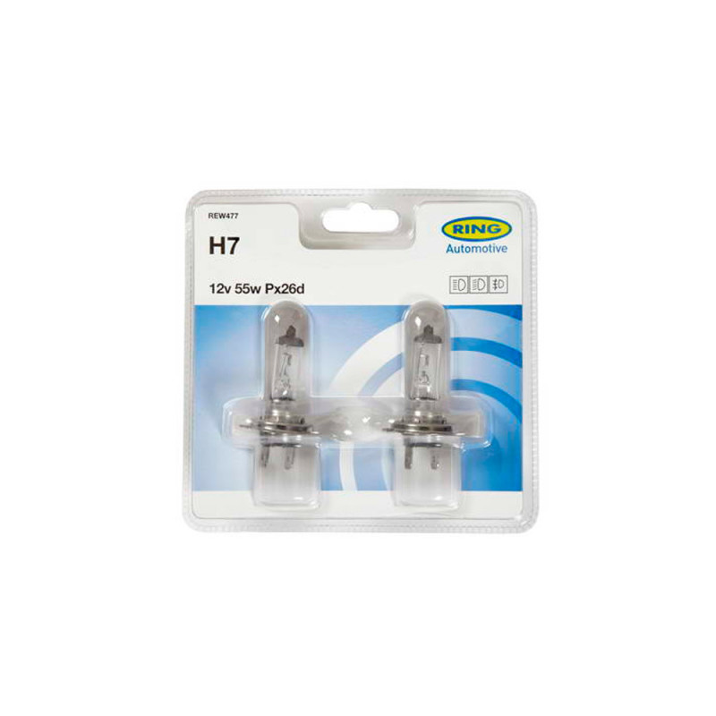2 H7 12V 55W PX26D lampen (blister) RING - LI-REW477 - RW477 - 5055175227924