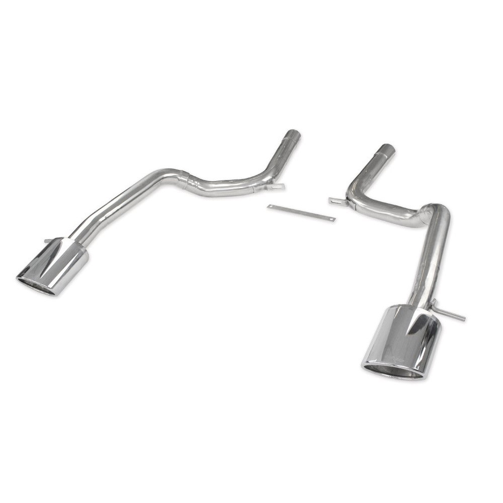 Posteriore  senza silenziatore acciaio inox 150x105mm DX+SX AUDI RS6 4F 5.0 V10 BiTurbo 580CV 2008-2010 - IC-AUA605SB - AUA6.05.SB - 3661768558409