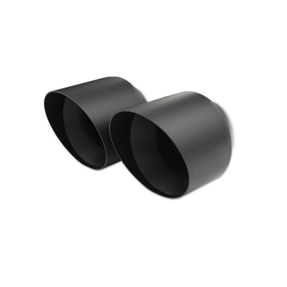 Terminal din oțel inoxidabil 2x100 mm, negru ceramic, HONDA CIVIC 1.5 Turbo 182 cv 2018- - IC-HOCI0610CBK - HOCI.06.10CBLACK - 3661768559499