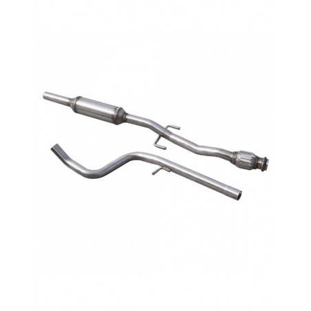 Tubo centrale con silenziatore INOX per CITROEN DS3 1.6T RACING 207CV 2011- diam.55