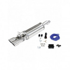 Rear silencer, end pipe with valve 2x80mm Racing for VOLKSWAGEN POLO AW 2.0 GTI 200cv 2018-