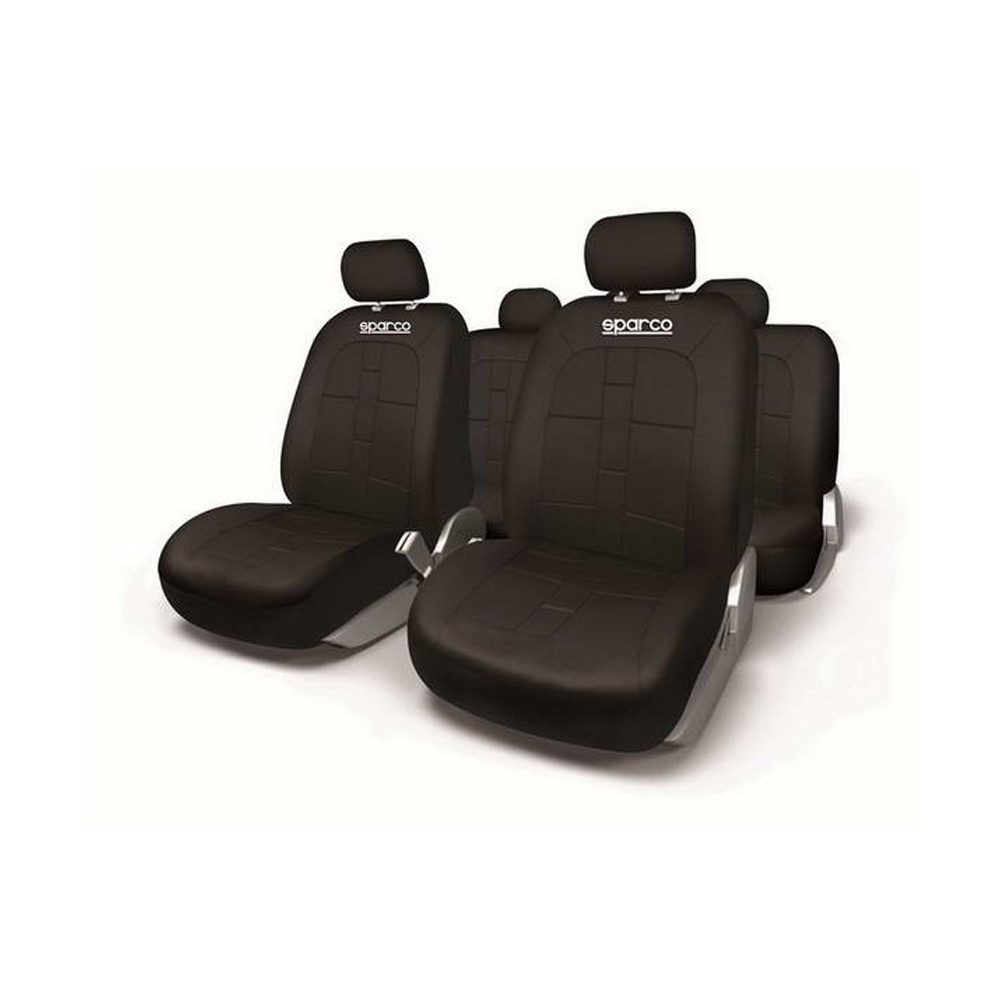 SET UNIVERSELE STOELHOEZEN SPARCO POLYESTER ZWART - LI-SPC1015BK - SPC1015BK - 6922516302987