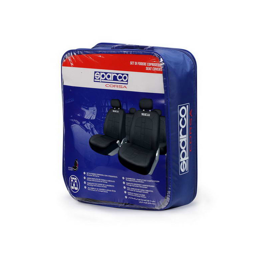 JEU DE HOUSSES DE SIEGE UNIVERSELLES SPARCO POLYESTER NOIRE - LI-SPC1015BK - SPC1015BK - 6922516302987