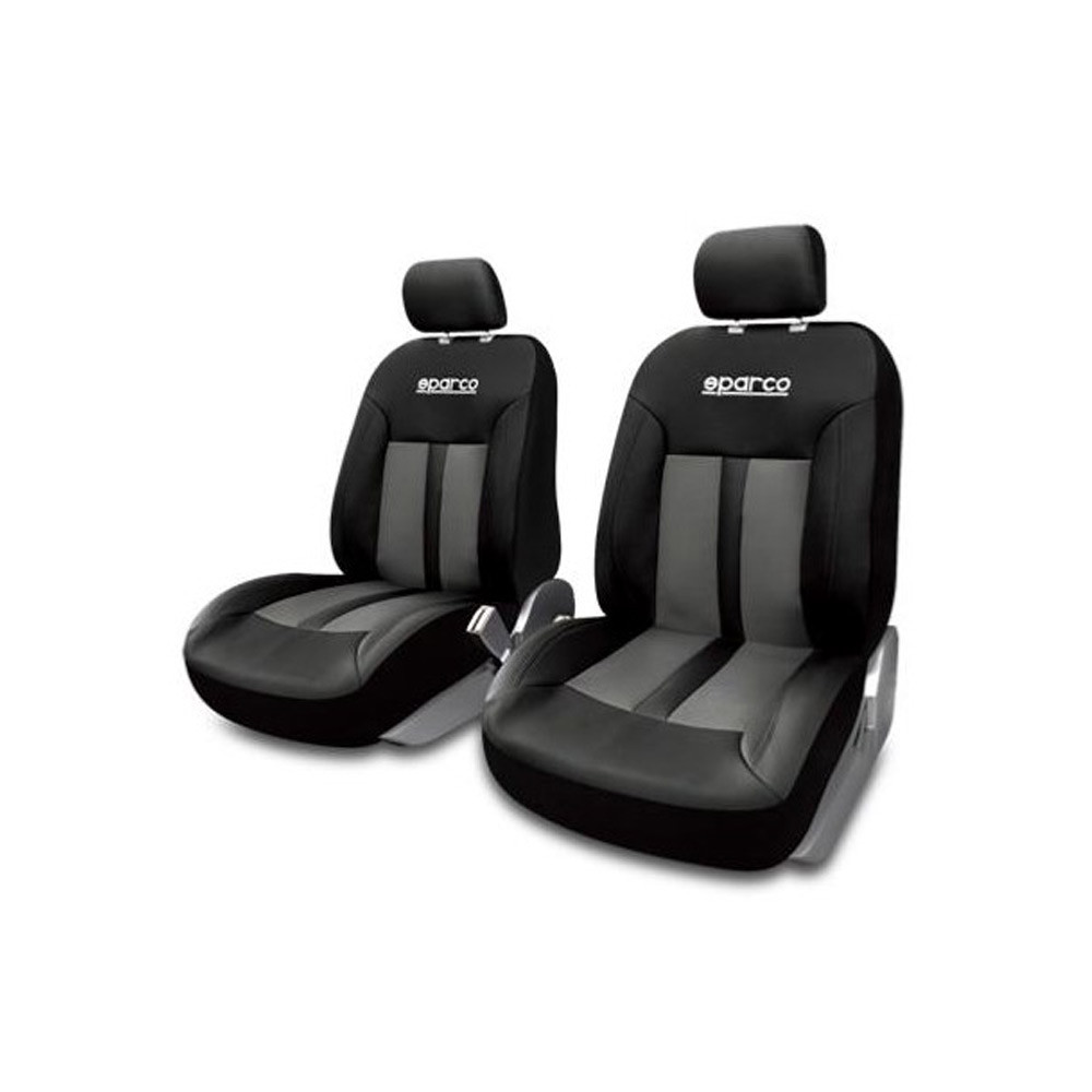 2 housses s line SPARCO gris/ noir - LI-SPC1018GR - SPC1018GR - 8430046066487