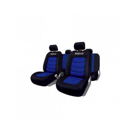 Jeu de Housses complet Sparco Noir / Bleu 100% Polyester