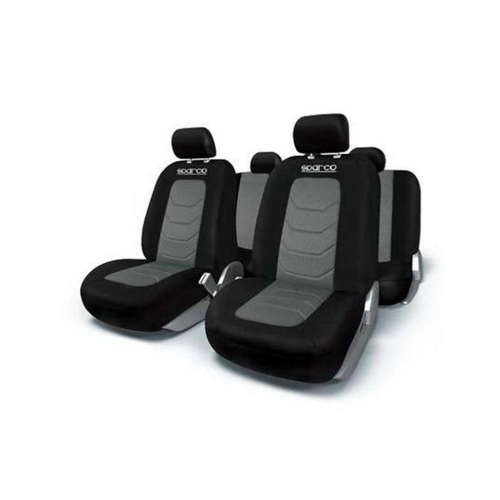 JEU DE HOUSSES COMPLET SPARCO NOIR/GRIS 100% POLYESTER - LI-SPC1019GR - SPC1019GR - 8430046290066