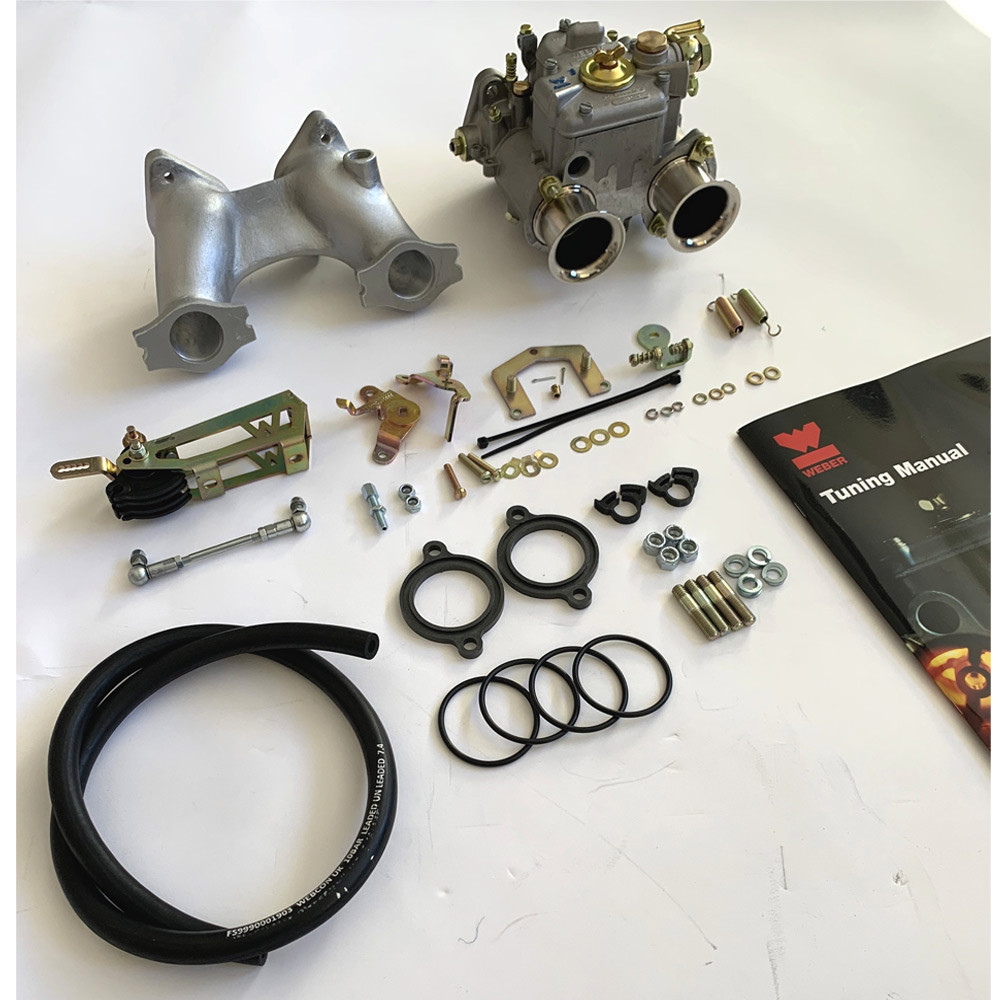 Weber 1x45DCOE Mini carburateur + inlaatspruitstuk kit - W-PAR101-45 - PAR101-45 - 3661768405567