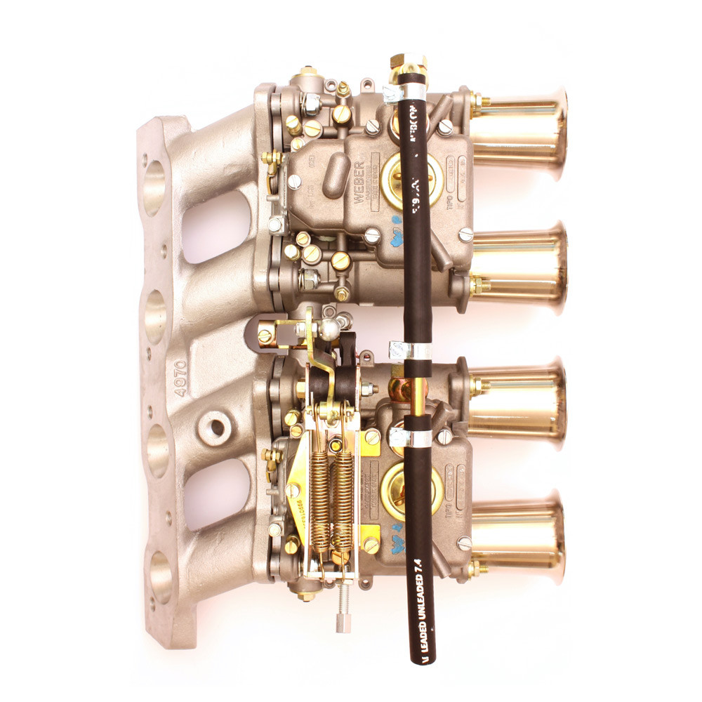 Kit aspirazione Weber 2x45DCOE Fiat 124/131 8v Twincam - W-PFI202 - PFI202 - 3661768405666