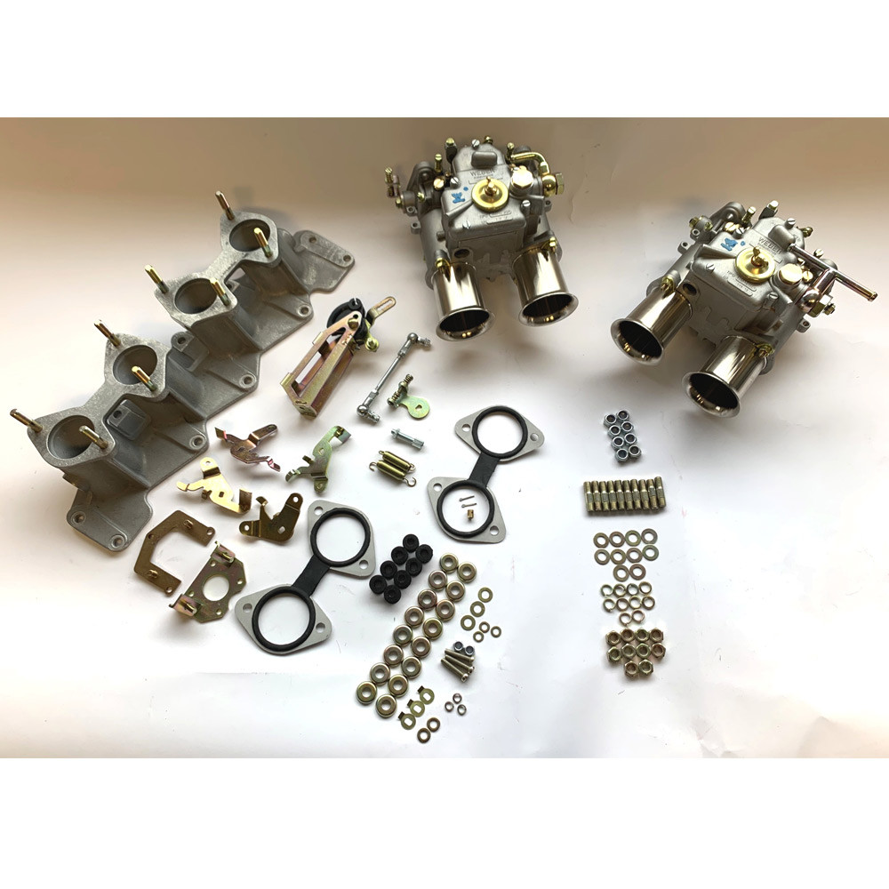 Kit carburateur + pipe d'admission Weber 2x 45DCOE Ford Zetec 1.8/2.0 - W-PFO205 - PFO205 - 3661768405765