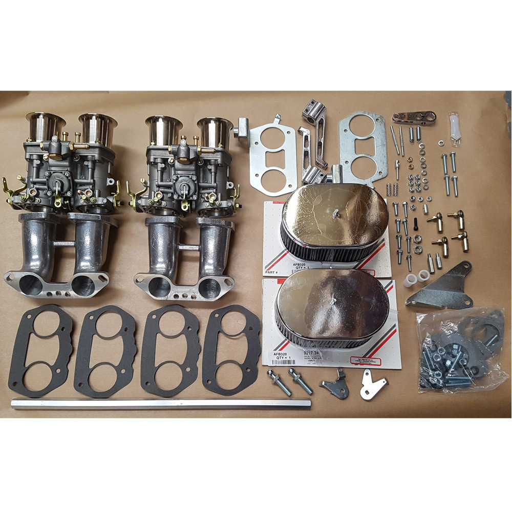 Kit carburateur + pipe d'admission Weber 2x 44IDF Porsche 914 1.7/1.8/2.0 - W-PPO203 - PPO203 - 3661768405994