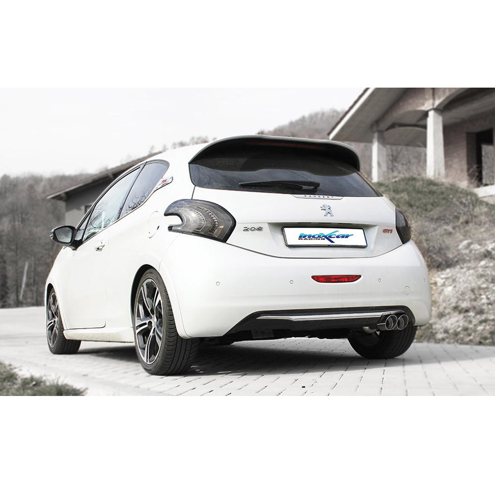 Catback 2x80mm Racing STAINLESS STEEL PEUGEOT 208 1.6 16V TURBO GTI 200pk 2013-2015 - IC-CATBACK119 - CATBACK.119 - 3661768558683