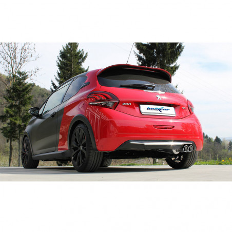 Catback 2x80mm Racing INOX PEUGEOT 208 1.6 16V TURBO GTI 30TH 208cv 2015- diam.55