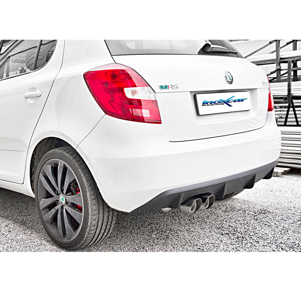 Catback 2x76mm Racing INOX SKODA FABIA Type 5J 1.4 Tsi RS DGS 180CV 2012- - IC-CATBACK121 - CATBACK.121 - 3661768558706