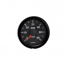 Contagiri VDO 6000 RPM Diametro 52 Fondo Nero 4 / 6 / 8 Cilindri Diesel / Benzina