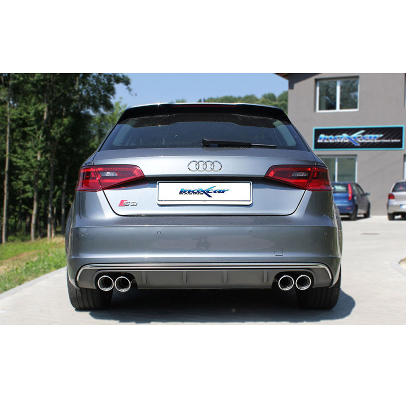 Inoxcar uitlaat Achterdemper + Kleppen met elektromotor standaard / AUDI S3 8V SPORTBACK 2.0i TFSI 300pk ap2013 - IC-VALVS301 - VALV.S3.01 - 3661768367339