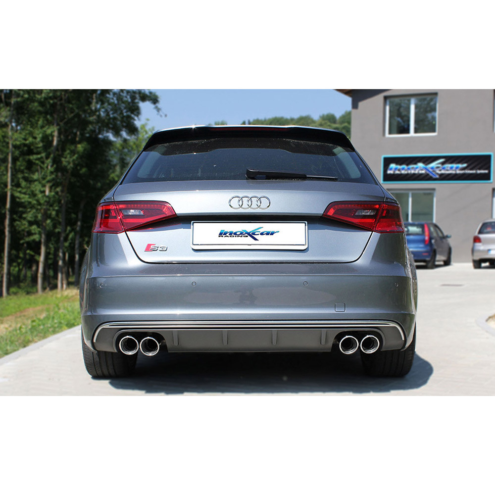 Inoxcar uitlaat Achterdemper + Kleppen met elektromotor standaard / AUDI S3 8V SPORTBACK 2.0i TFSI 300pk ap2013 - IC-VALVS301 - VALV.S3.01 - 3661768367339