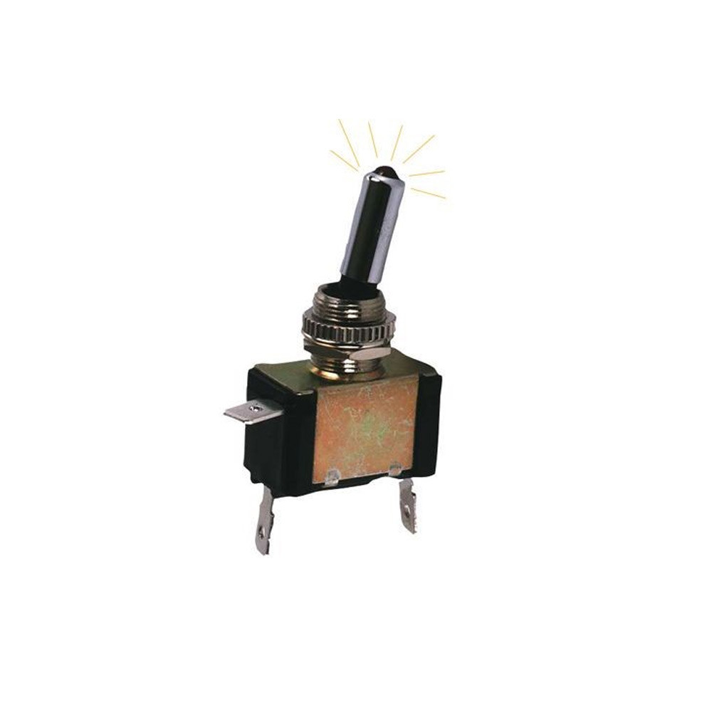 Switch ON / OFF Metal with Yellow LED - LU-K894J - 3661768058596