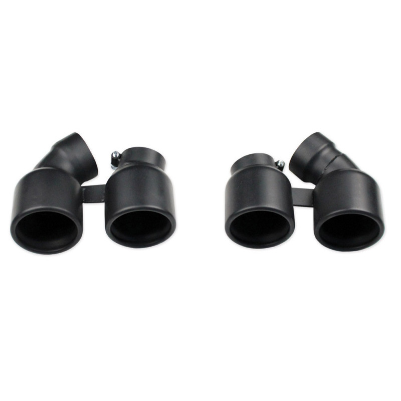 Achter geluiddemper 2x90 zwart keramisch Inoxcar rechts en links Porsche 911 991 3.8 - IC-91190CBLK - 911.90CBLACK - 3661768861301