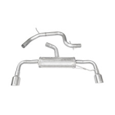 Tussenstuk + Geluiddemper 1x100Racing Inoxcar Volkswagen Golf 6 2.0 TSI GTi 63.5mm - IC-CATBACKVW4 - CATBACK.VW4 - 3661768397305