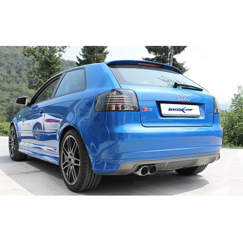 Gratis roestvrijstalen klem 2x80mm AUDI S3 8P 2.0 TFSI 265CV 2006- diam.65 - IC-AUS31280 - AUS3.12.80 - 3661768558577