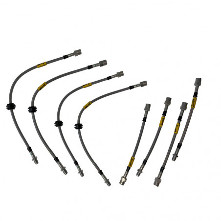 Kit Flexibles de Frein Durite Aviation Complet Goodridge Toyota Land Cruiser HDJ80 24s +10cm 7 Pièces