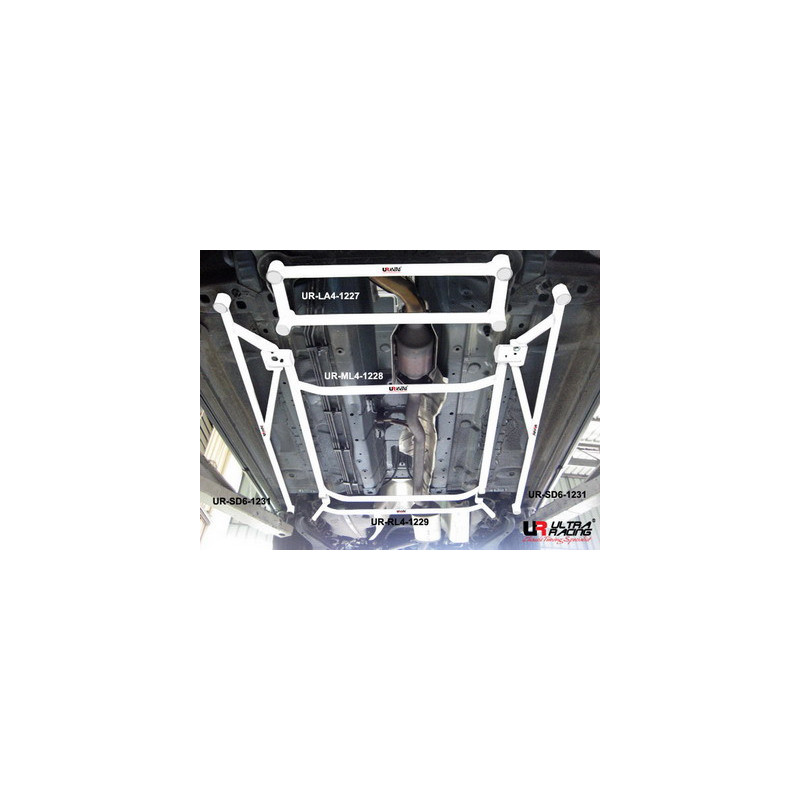 Voor Nissan X Trail 2.0 08+ 4-punts H-brace/ framebalk - U-217502 - UR-LA4-1227 - 3661768656723