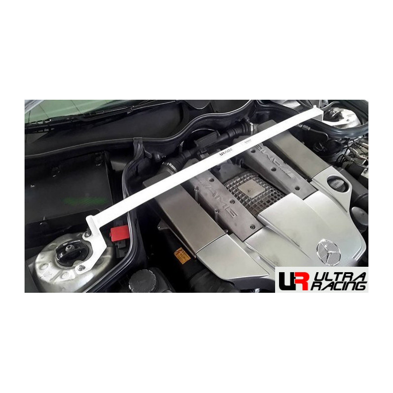 Bară de rigidizare între amortizoare superioară față cu 2 puncte de fixare ULTRA RACING pentru Mercedes C AMG W203 (2000-2007) - U-229742 - URTW-TW2-2903 - 3661768680414