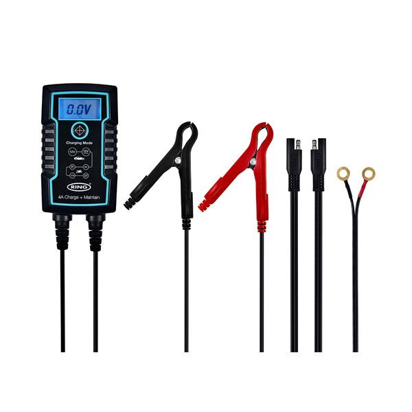 CARICABATTERIE INTELLIGENTE+ MANTENIMENTO DELLA CARICA 4A 6/12V AD ANELLO - LI-RESC804FR - RESC804FR