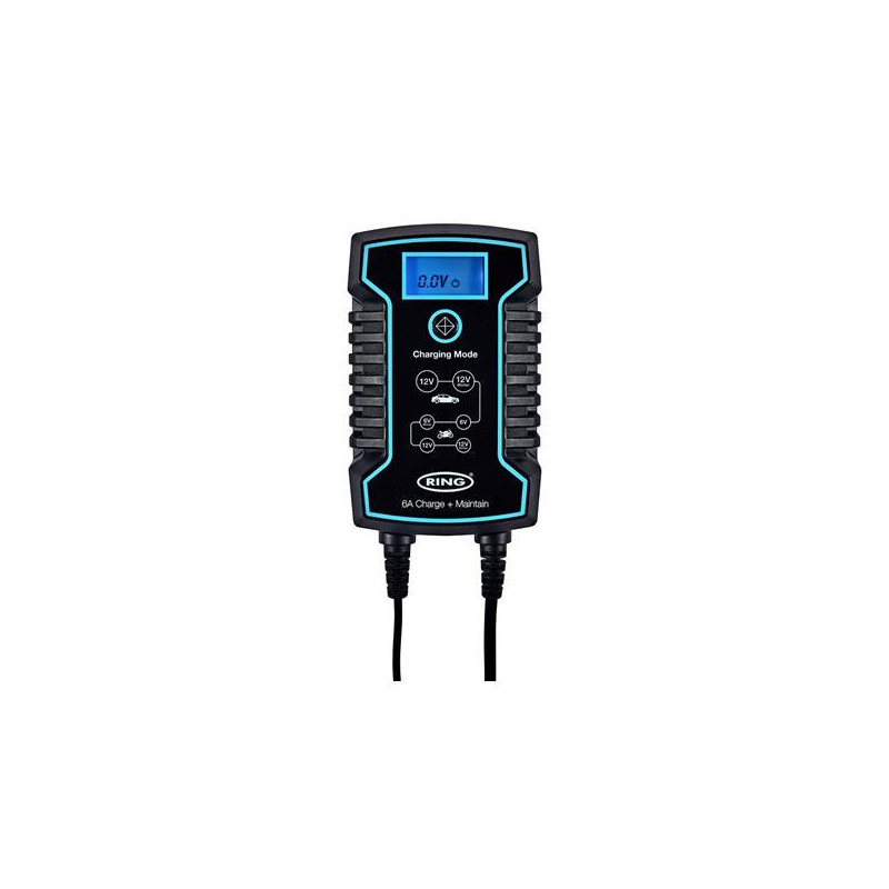 CARICABATTERIE INTELLIGENTE + MANTENIMENTO DELLA CARICA 6A 6/12V AD ANELLO - LI-RESC806FR - RESC806FR