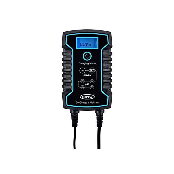 CARICABATTERIE INTELLIGENTE + MANTENIMENTO DELLA CARICA 6A 6/12V AD ANELLO - LI-RESC806FR - RESC806FR