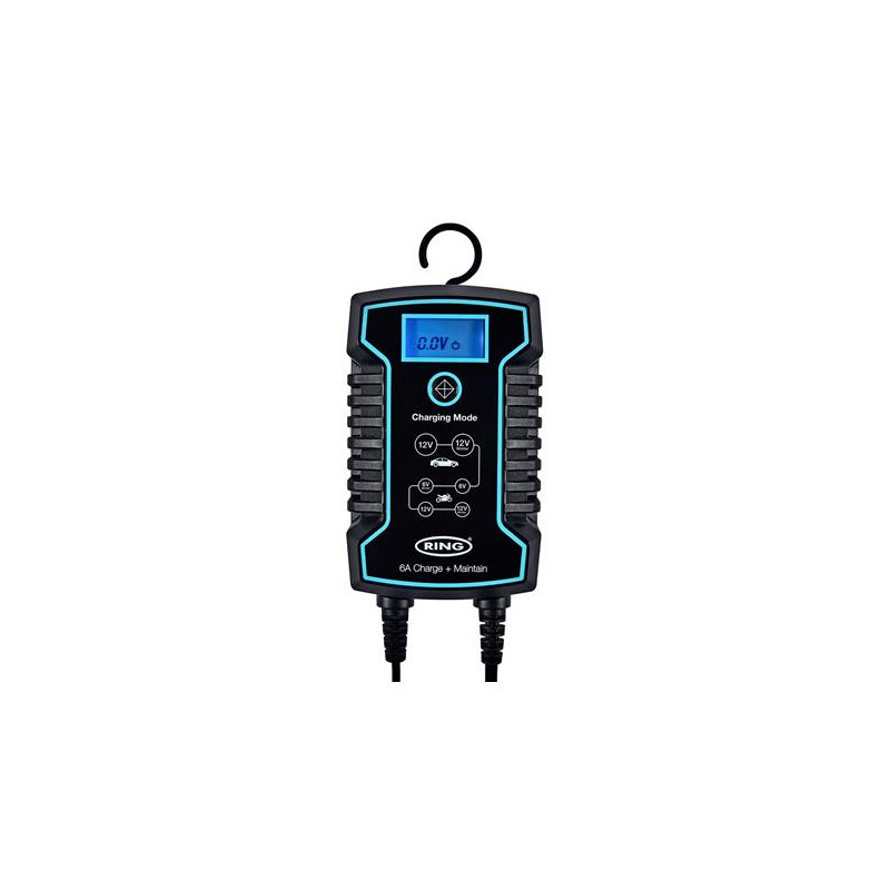 CARICABATTERIE INTELLIGENTE + MANTENIMENTO DELLA CARICA 6A 6/12V AD ANELLO - LI-RESC806FR - RESC806FR