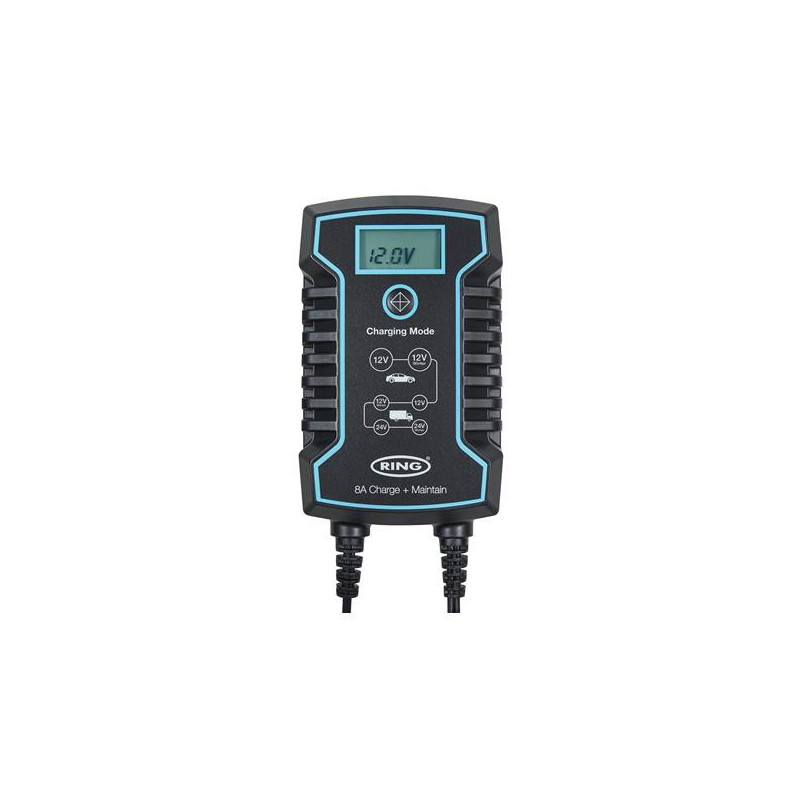 CARICABATTERIE INTELLIGENTE + MANTENIMENTO DELLA CARICA 8A 12V AD ANELLO - LI-RESC808FR - RESC808FR