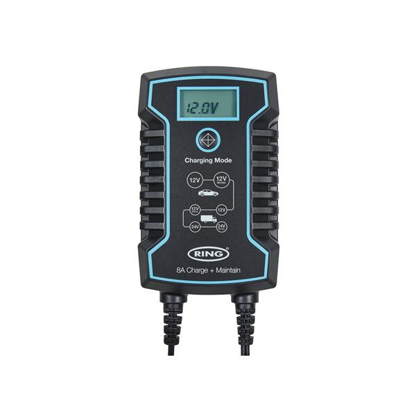 INTELLIGENTE ACCULADER + LAADONDERHOUD 8A 12V RING - LI-RESC808FR - RESC808FR