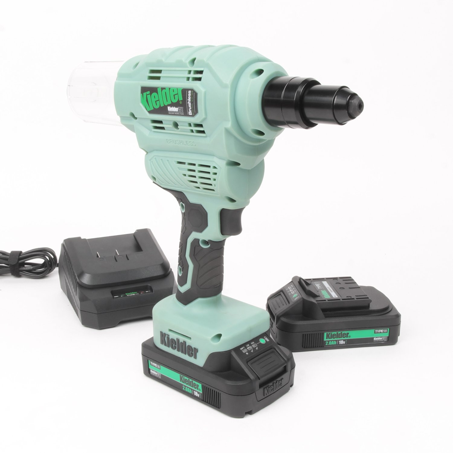 Nituitor KIELDER 18 V, 2 baterii de 2 Ah + geantă + încărcător - KWT-009-02 - KWT-009-02EU - 3661768816509